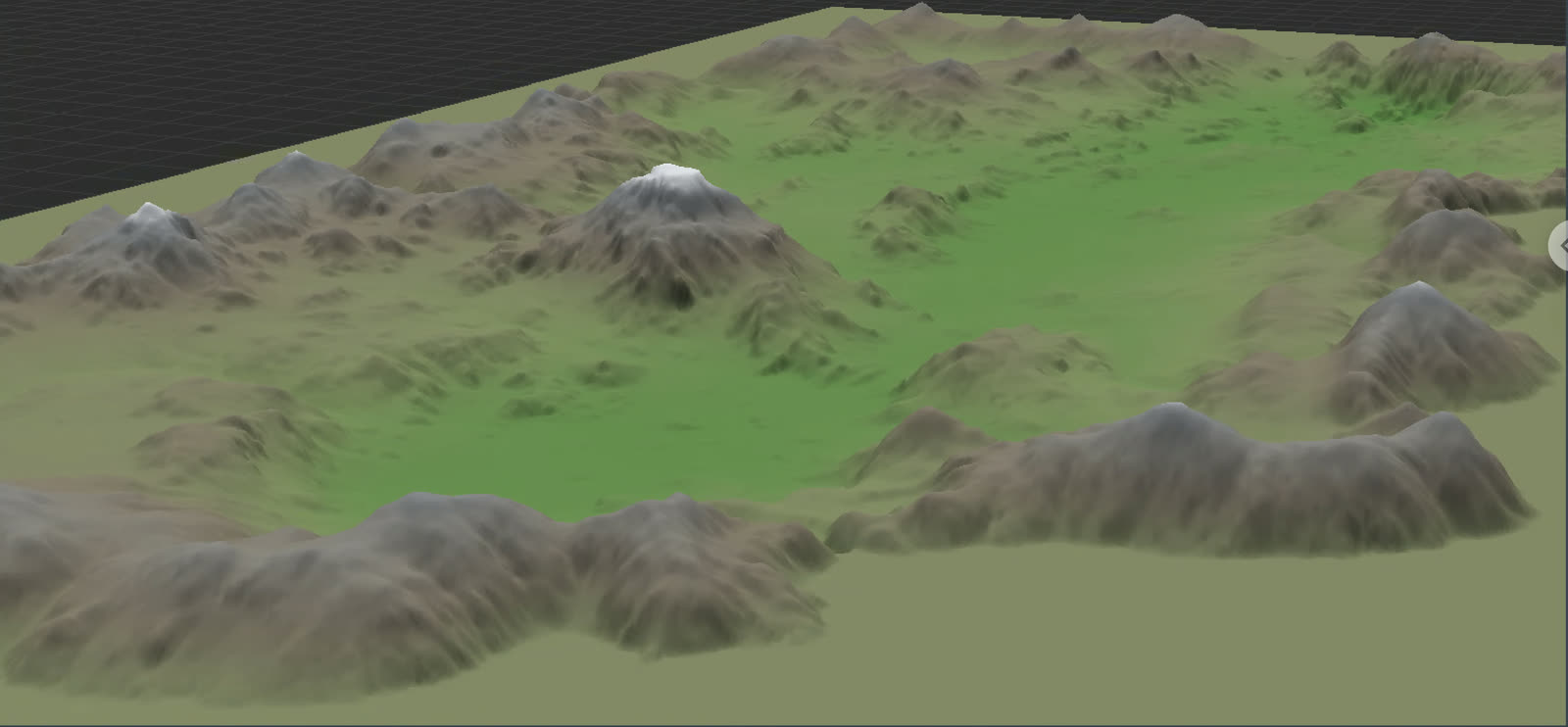 Fantasy mountain landscape built in World Machine